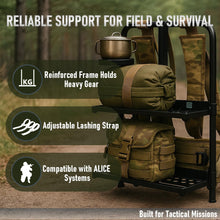 Load image into Gallery viewer, AKmax Military Alice Max Pro Pack Frame with, Kidney Pad &amp; Waist Belt (ALICE frame Max Multi-terrian)
