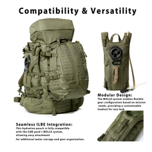 画像をギャラリービューアに読み込む, USMC ILBE Hydration Carrier – Multi-Terrain Camo, Includes 3L Bladder, Military MOLLE Water Pack
