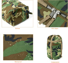 Load image into Gallery viewer, Rifleman GT Sleeping Bag – Woodland Camo | Side-Zip Sleep System with Integrated BiVy Cover &amp; Mosquito Net - AKmax
