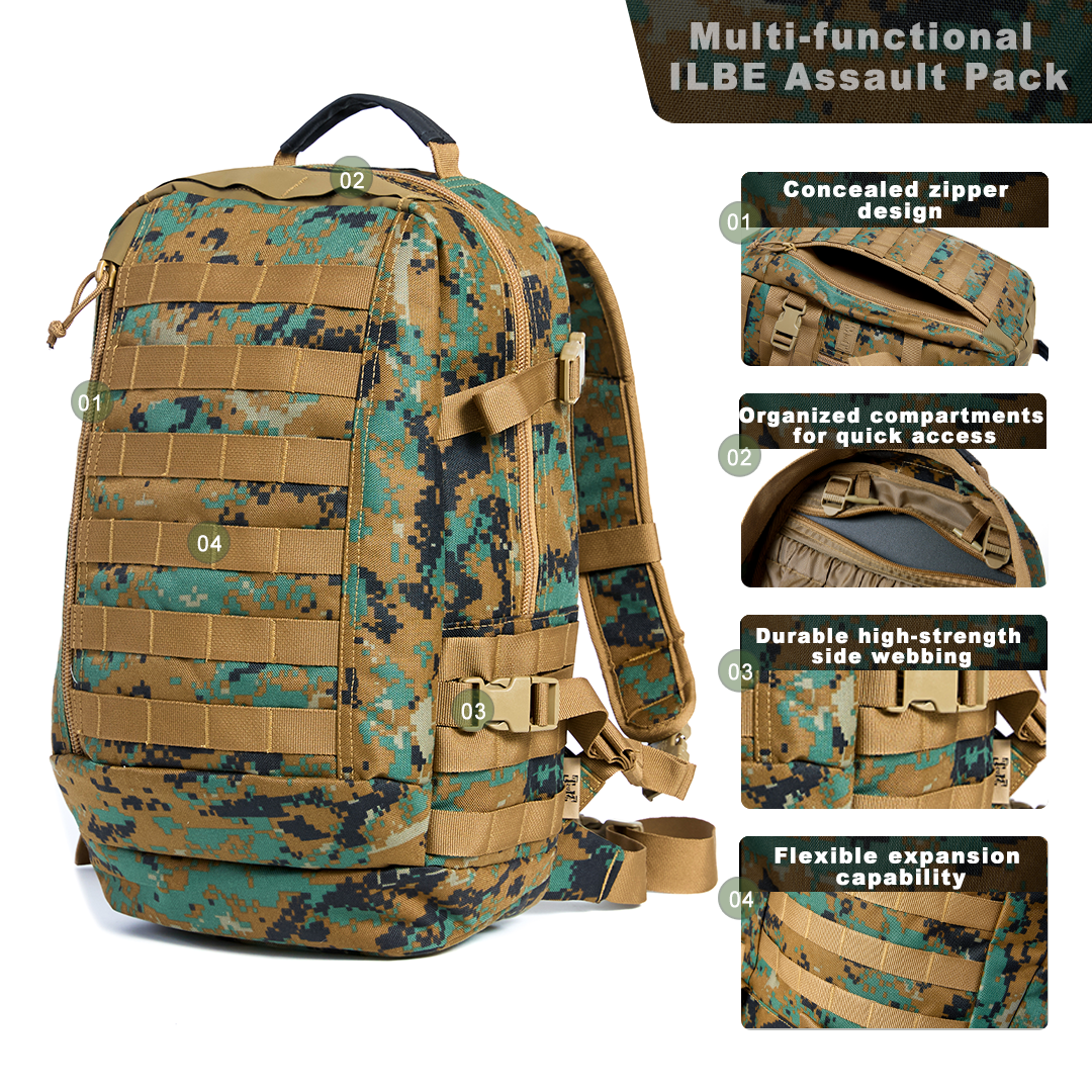 ILBE 1.0 Assault Pack 45L –Marpat woodland Tactical Military