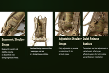 画像をギャラリービューアに読み込む, USMC ILBE Hydration Carrier – Multi-Terrain Camo, Includes 3L Bladder, Military MOLLE Water Pack
