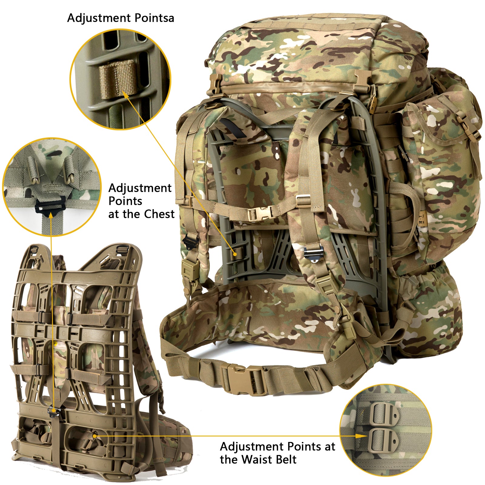 AKmax Assembly Rucksack Backpack Hydration Pack System with Frame and