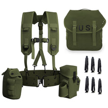 Load image into Gallery viewer, AKmax Military ALICE Yoke Shoulder Strap with Belt, Utility Army Butt Pack and Canteen &amp; Magazine Pouch set for Outdoor Backpack
