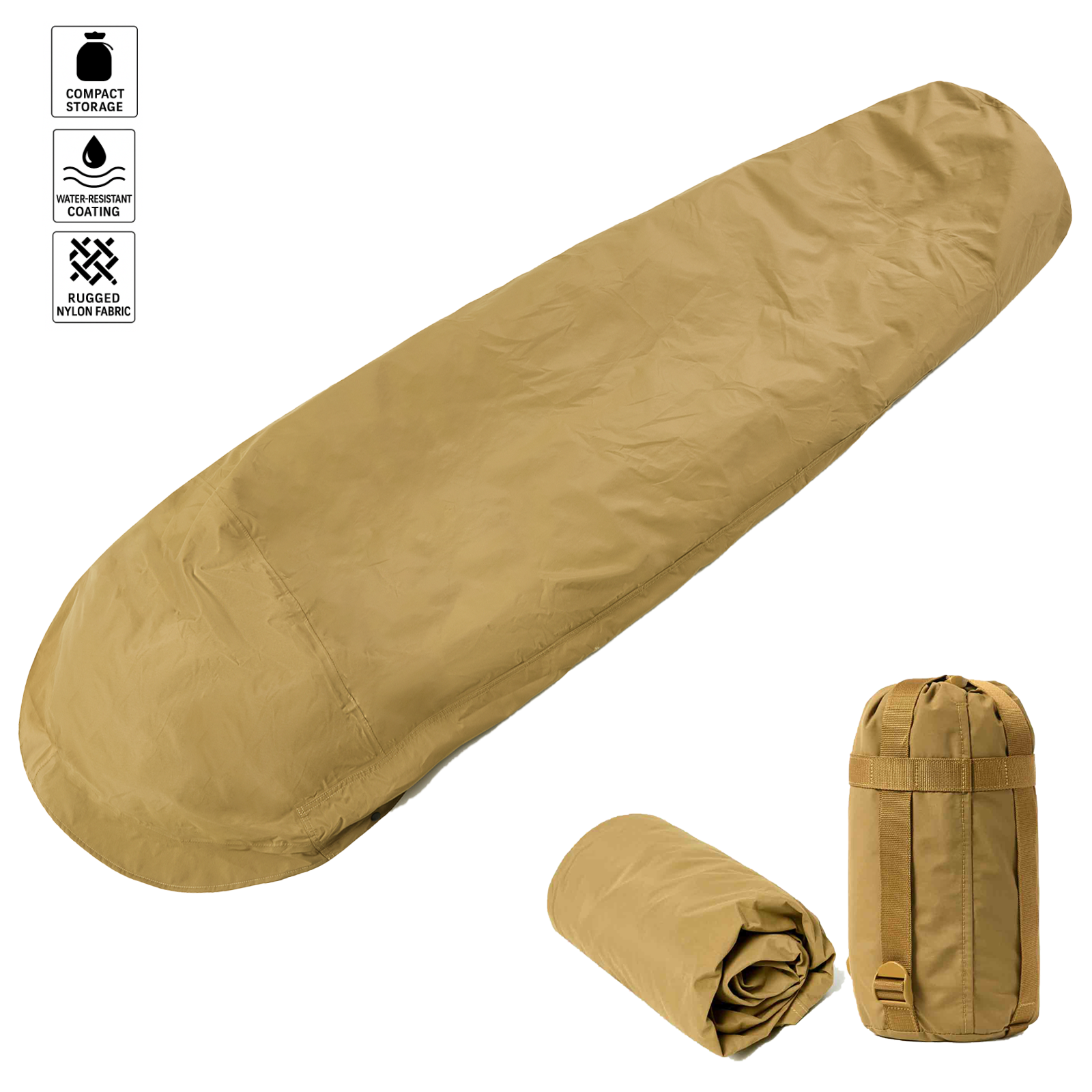 Bivy Cover Sack for Military Army Modular Sleeping System, Waterproof Outer Shell for Sleeping Bag, Minimalist Stealth Shelter