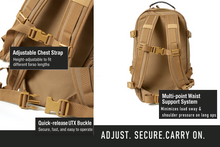Load image into Gallery viewer, ILBE 1.0 Assault Pack 45L Coyote dimensions
