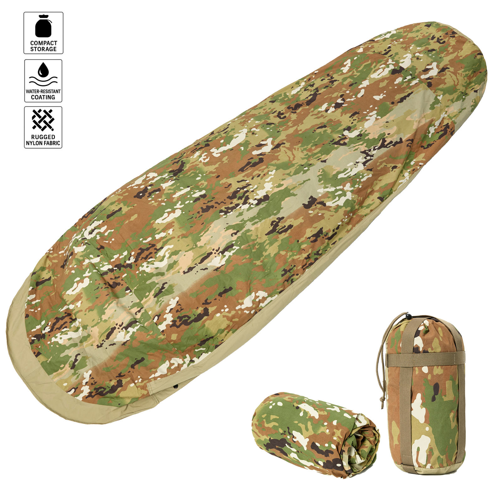 USGI BiVy Cover – OCP Camo Waterproof Sleeping Bag Shell for