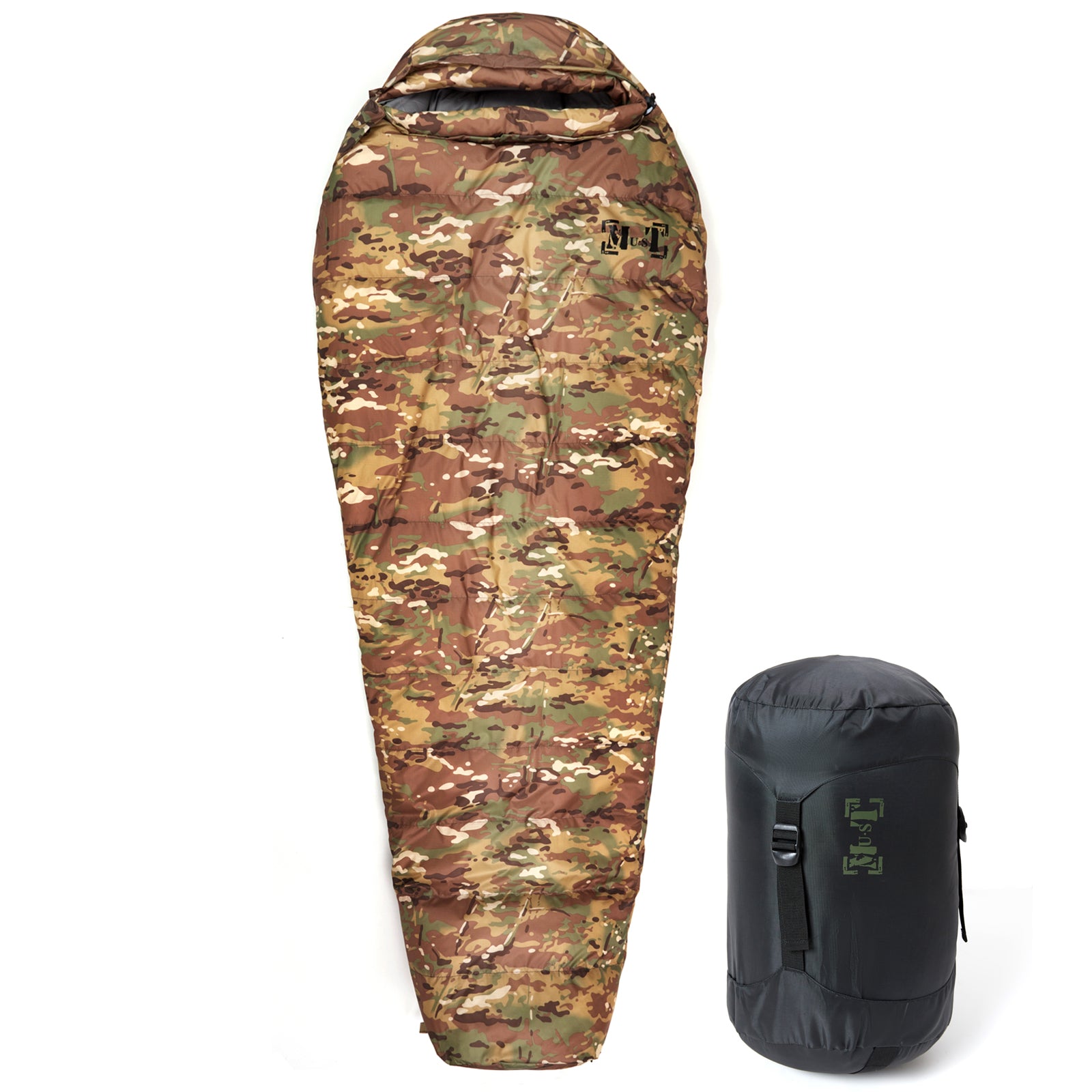 Goose Down Mummy Sleeping Bag –Camouflage -13°F Ultralight Camo