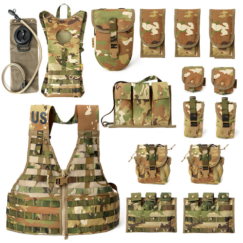 Akmax Military Rifleman Fighting Load Carrier Vest and Army Pouches - AKmax Military