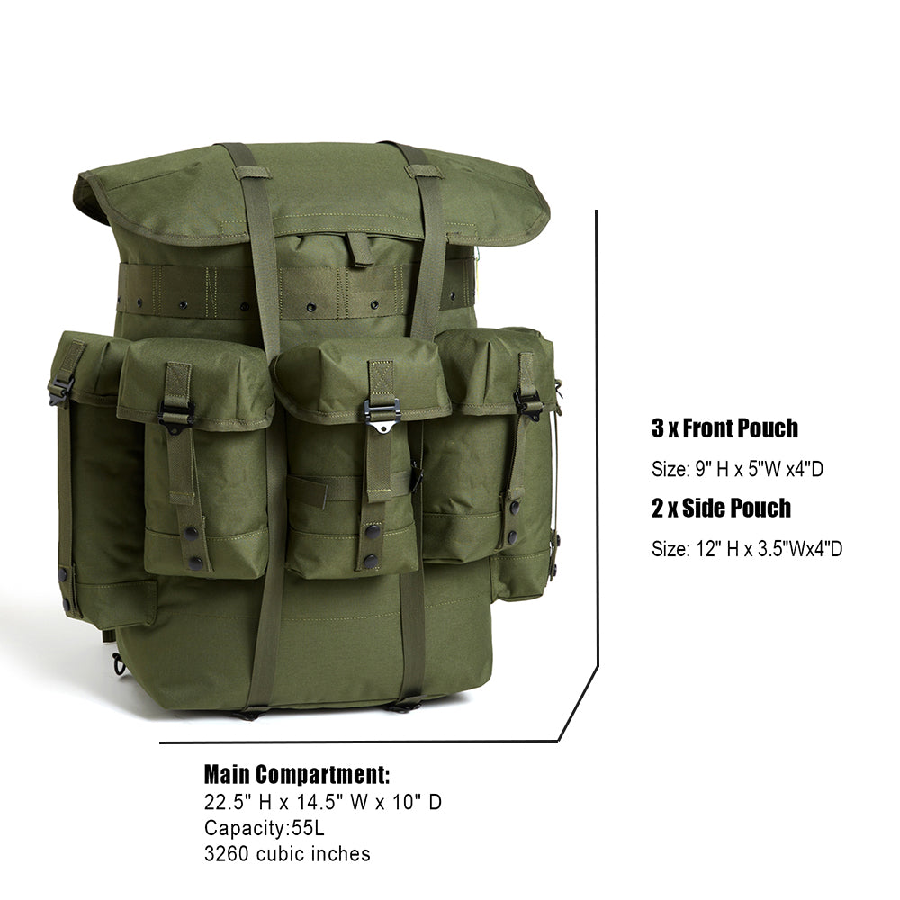 ALICE Universal Rucksack – Olive Drab Upgraded Loadout Pack with