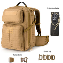 Load image into Gallery viewer, Akmax Military Adventure 48H Bug-Out Bag Outdoor Hiking Backpack Coyote - AKmax Military

