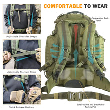 Load image into Gallery viewer, Akmax Military Adventure 72H Bug-Out Bag Assault Hiking Rucksack Backpack Olive Drab - AKmax Military
