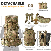 Load image into Gallery viewer, Akmax Military ILBE Tactical Assault Hydration Camping Hiking Rucksack Backpack - AKmax Military
