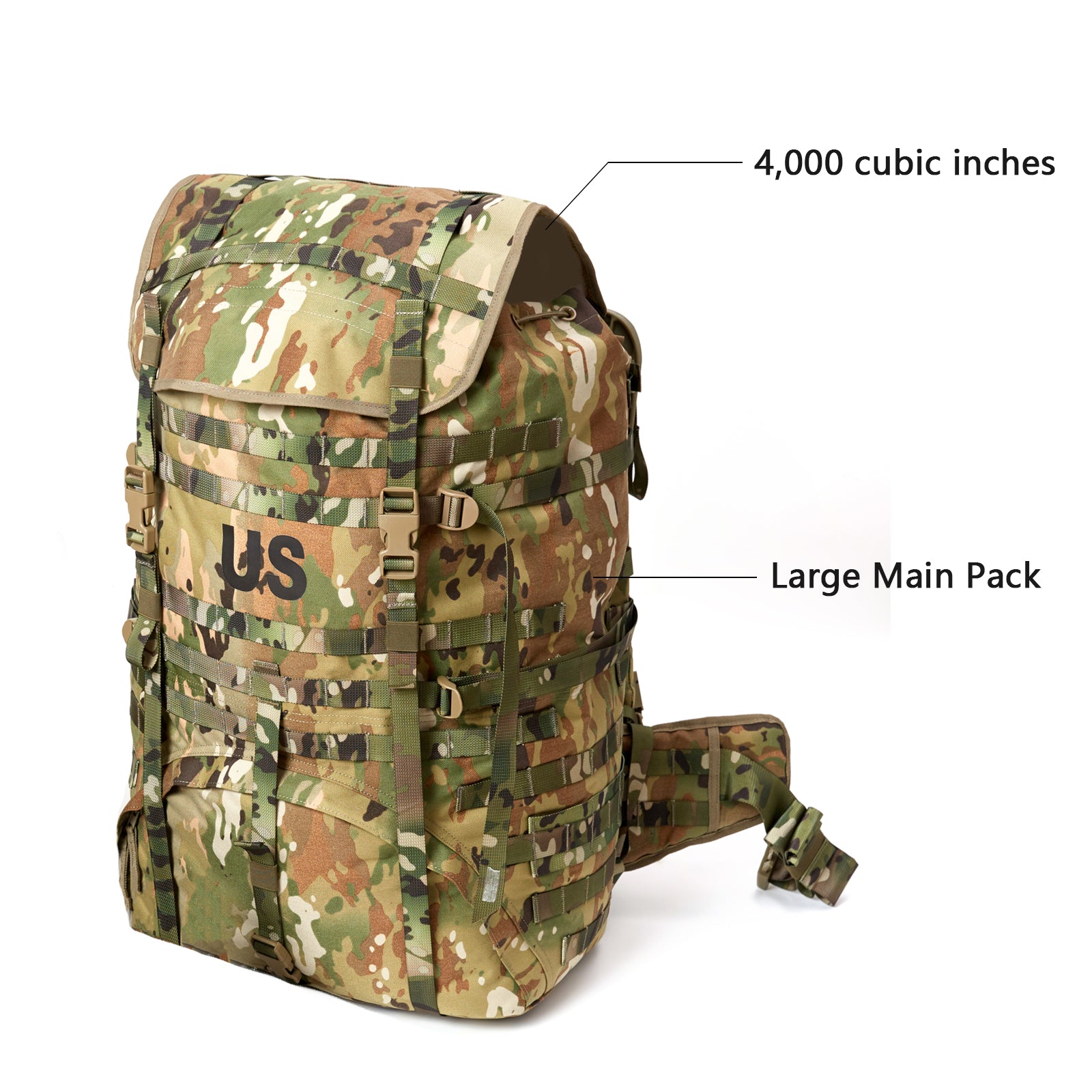 【お値下げ】Akmax MOLLE 2 ラージ リュックサック マルチカム Akmax Military MOLLE 2 Large Rucksack Army Backpack with