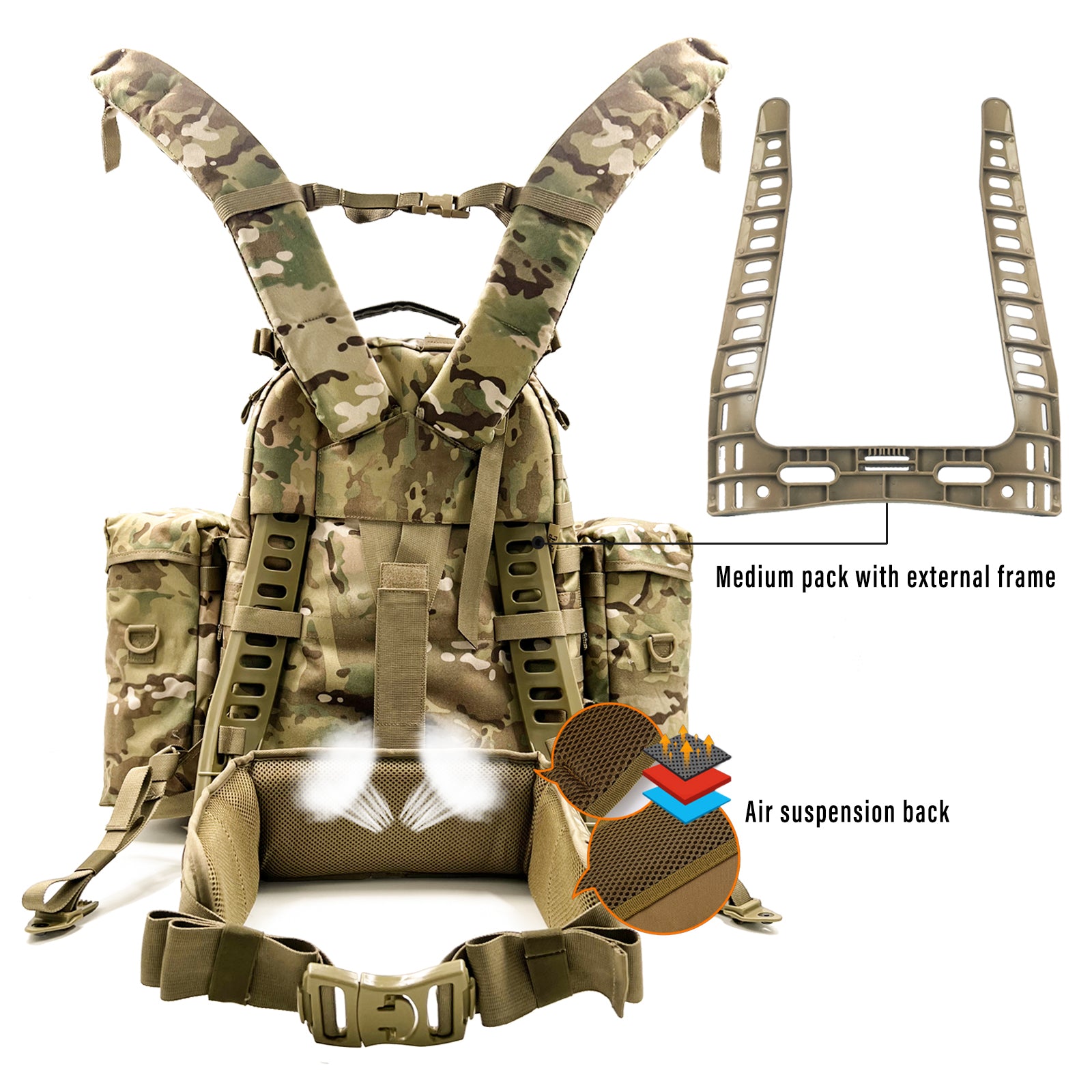 Assault pack with frame best sale